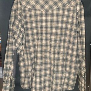 Vintage Pendleton Men's Casual Plaid Shirt - Gray and Cream